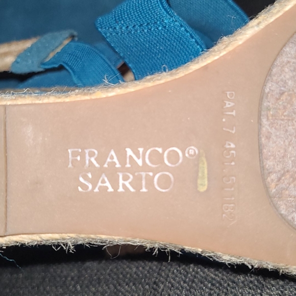 Franco Sarto Turquoise Wedge Sandals - Picture 8 of 8